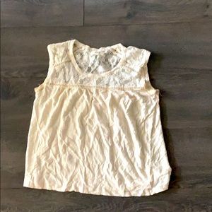 Madewell lace cotton tank top.